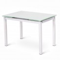 Tavolo Allungabile in Vetro Temperato SLIM colore Bianco, 110-170 x 75 cm
