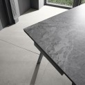 Tavolo Allungabile NISI in Marmo effetto pietra e Metallo colore Grigio, 140-200 x 80 cm
