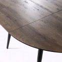 Tavolo Allungabile Rotondo TOUR finitura Noce, gambe e struttura metallo Antracite, 110 x 110 cm