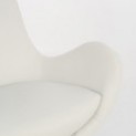 Selene Poltrona Girevole Bianca in Ecopelle e gambe Metallo Cromo, 72 x 68 x h85 cm