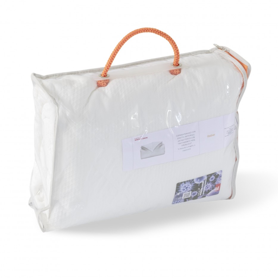 Coprimaterasso singolo con Angoli Elasticizzati Antibatterico trattamento Viroblock, 80 x 195 cm