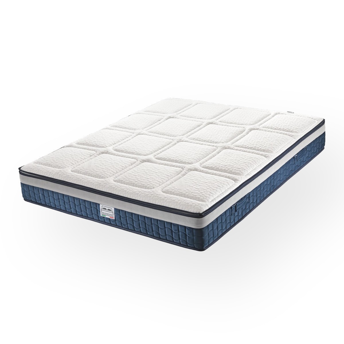 Materasso QUADPLUS Molle Memory con cover sfoderabile, altezza 24 cm