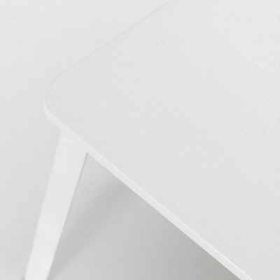 Set di 4 Sedie in legno laccato e metallo Bianco LAC, 51x51.5 h82 cm