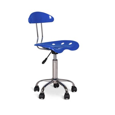 Sedia Ufficio / Studio Rolli girevole altezza regolabile con ruote Blu, 34x42.5 h 83-93 cm